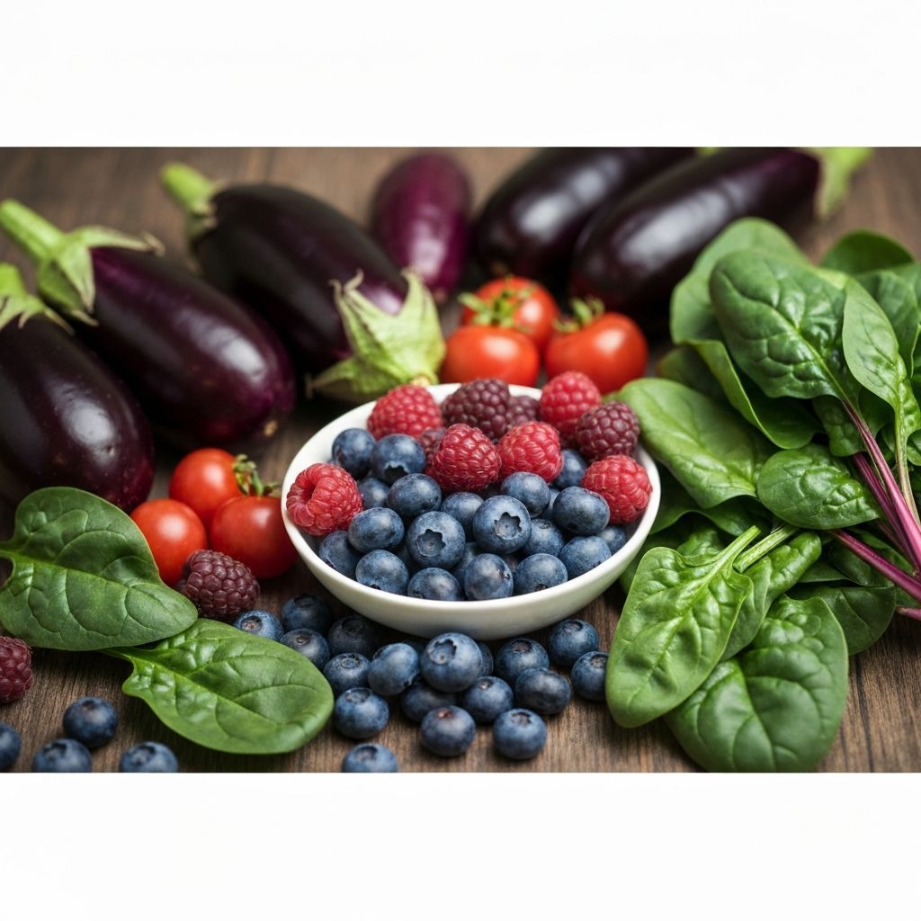Antioxidant rich colorful foods and berries