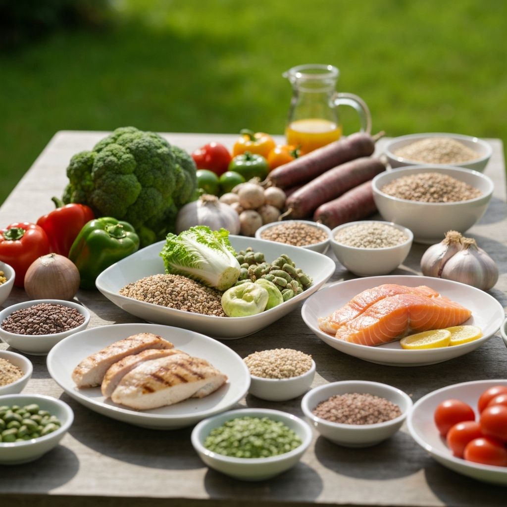 Fresh whole foods representing macronutrients